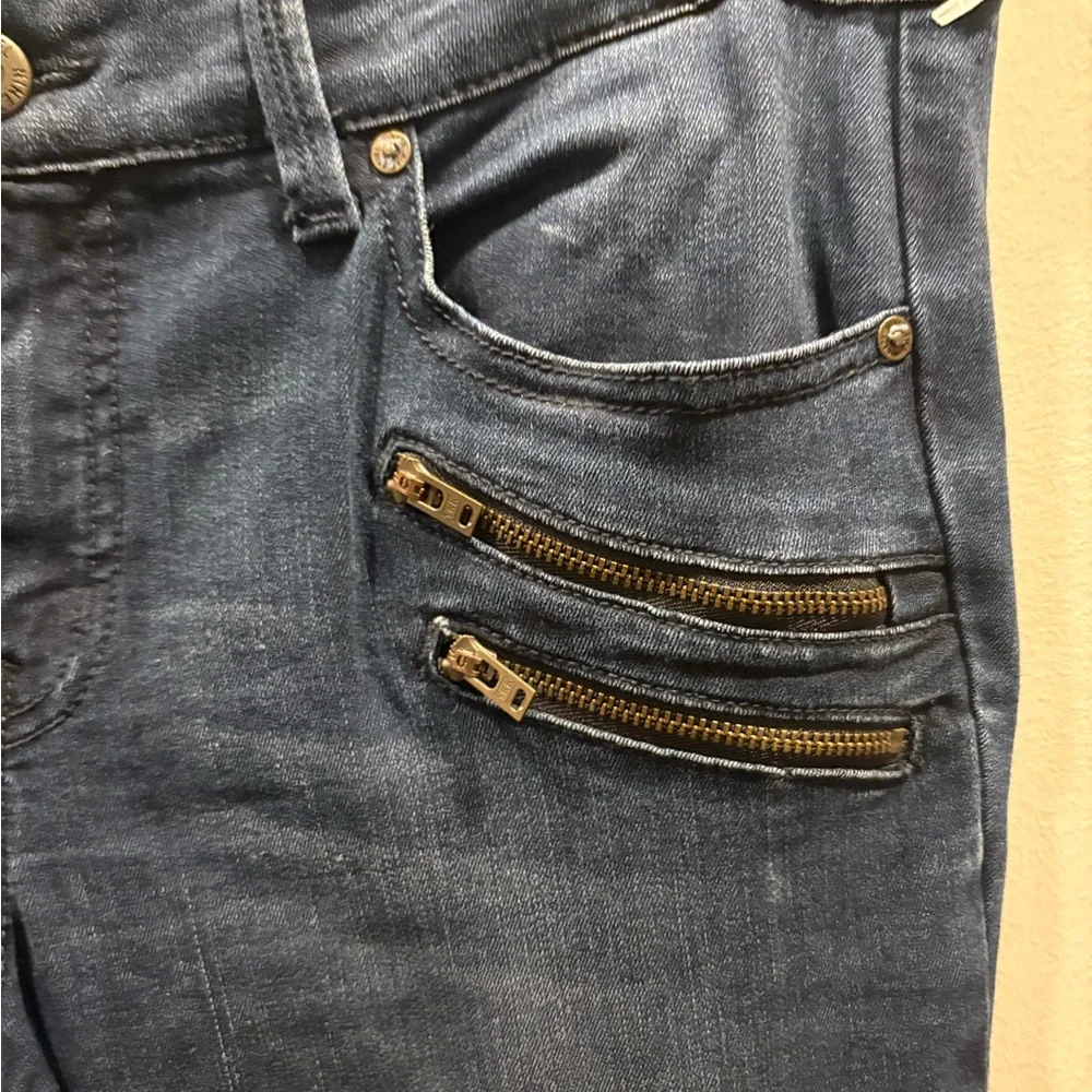 Level 99 Dark Blue Skinny Jeans - Picture 4 of 6